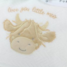 M14336: Baby Highland Cow Embroidery Wrap